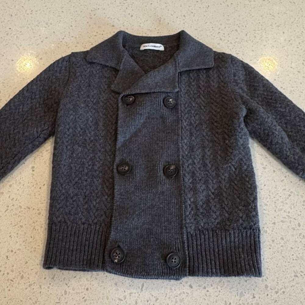 Dolce & Gabbana grey knit sweater - size 2T